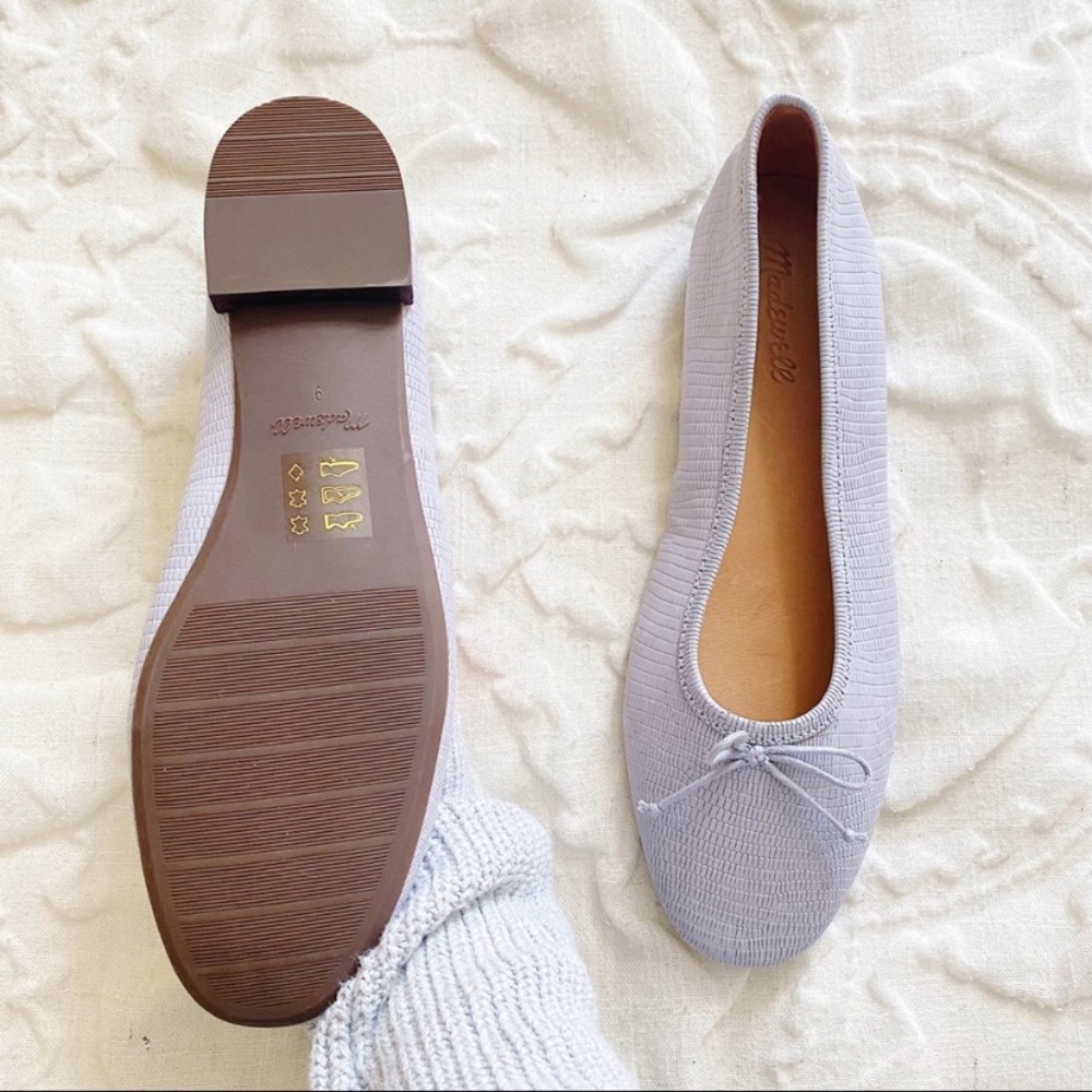 Madewell Light Gray Textured Ballet Flats - Picture 6 of 6